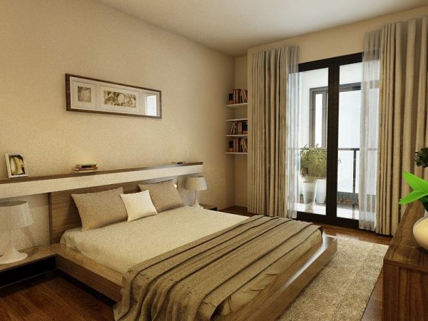 Giường ngủ gỗ công nghiệp hiện đại - Ảnh 2